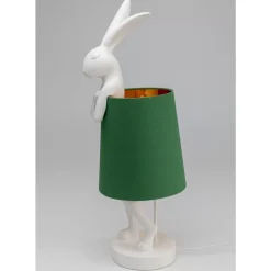 Clearance Tischleuchte Animal Rabbit Weis/Grun 68Cm Tischleuchten