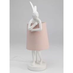 Hot Tischleuchte Animal Rabbit Weis/Rosa 50Cm Tischleuchten