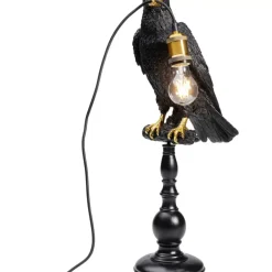 Best Tischleuchte Animal Sitting Crow Matt Schwarz Tischleuchten