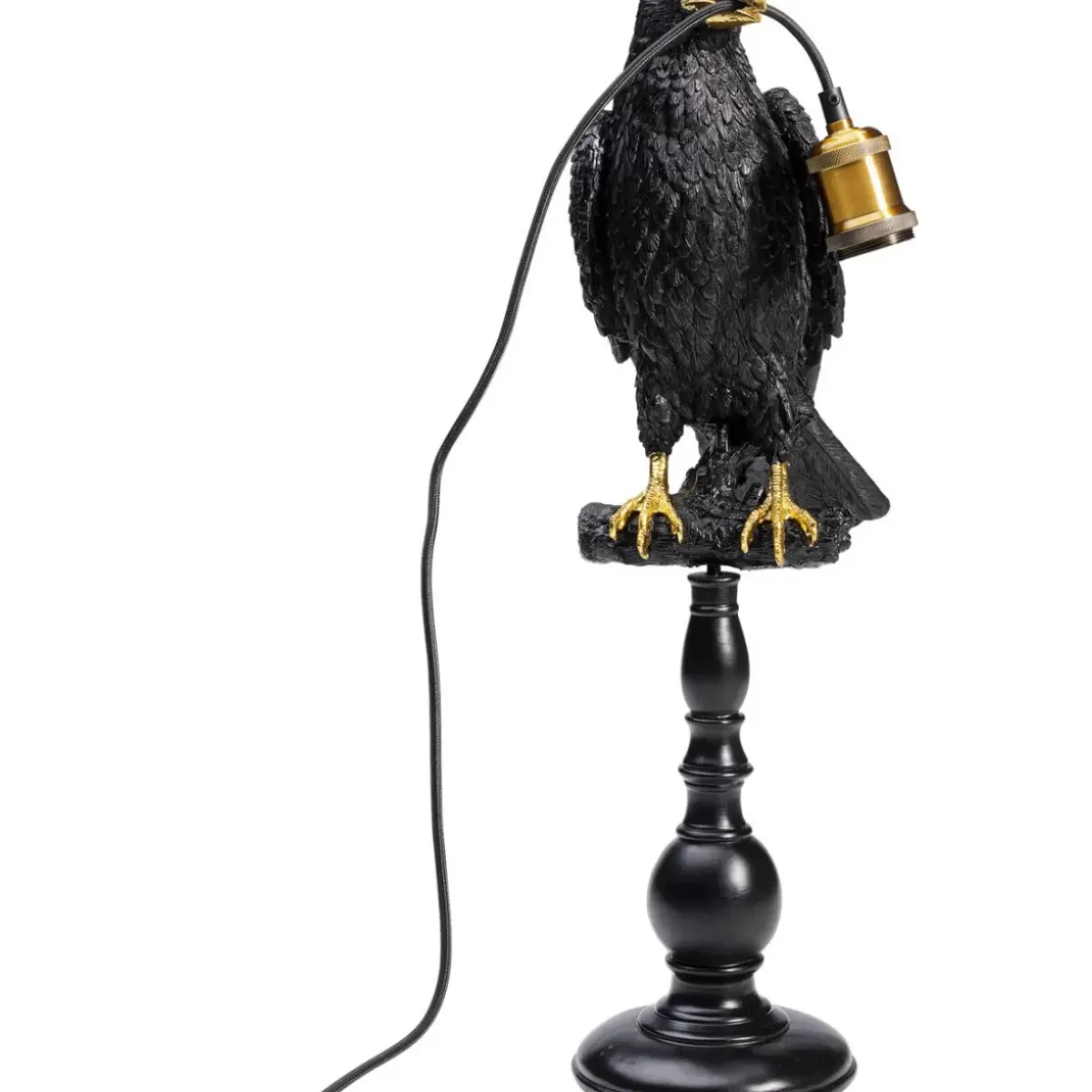 Best Tischleuchte Animal Sitting Crow Matt Schwarz Tischleuchten