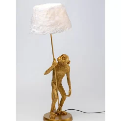 Clearance Tischleuchte Animal Standing Monkey Gold 51Cm Tischleuchten