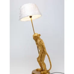 Clearance Tischleuchte Animal Standing Monkey Gold 51Cm Tischleuchten