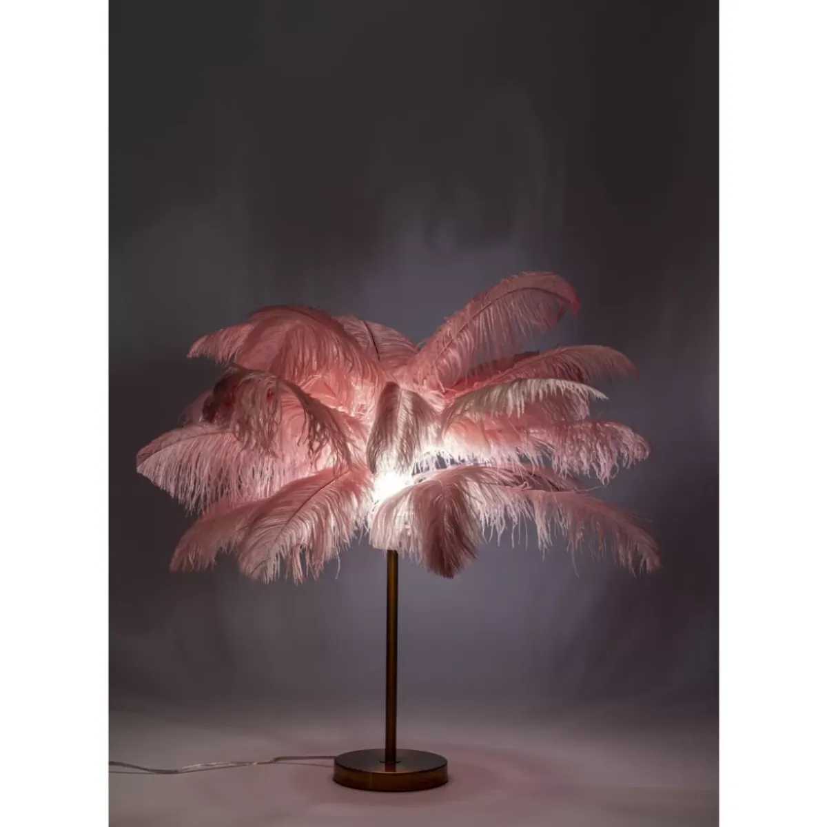 Clearance Tischleuchte Feather Palm Pink 60Cm Tischleuchten
