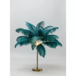 Sale Tischleuchte Feather Palm Grun 60Cm Tischleuchten