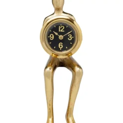 Outlet Tischuhr Sitting Man Gold 8X27Cm Uhren