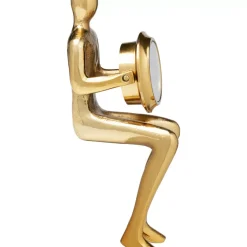 Outlet Tischuhr Sitting Man Gold 8X27Cm Uhren