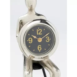 Online Tischuhr Sitting Man Silber 12X31Cm Uhren