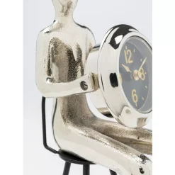 Online Tischuhr Sitting Man Silber 12X31Cm Uhren