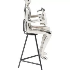 Online Tischuhr Sitting Man Silber 12X31Cm Uhren