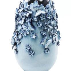 Sale Vase Butterflies Lightblue 35Cm Vasen