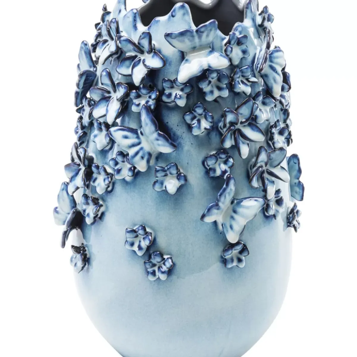 Sale Vase Butterflies Lightblue 35Cm Vasen