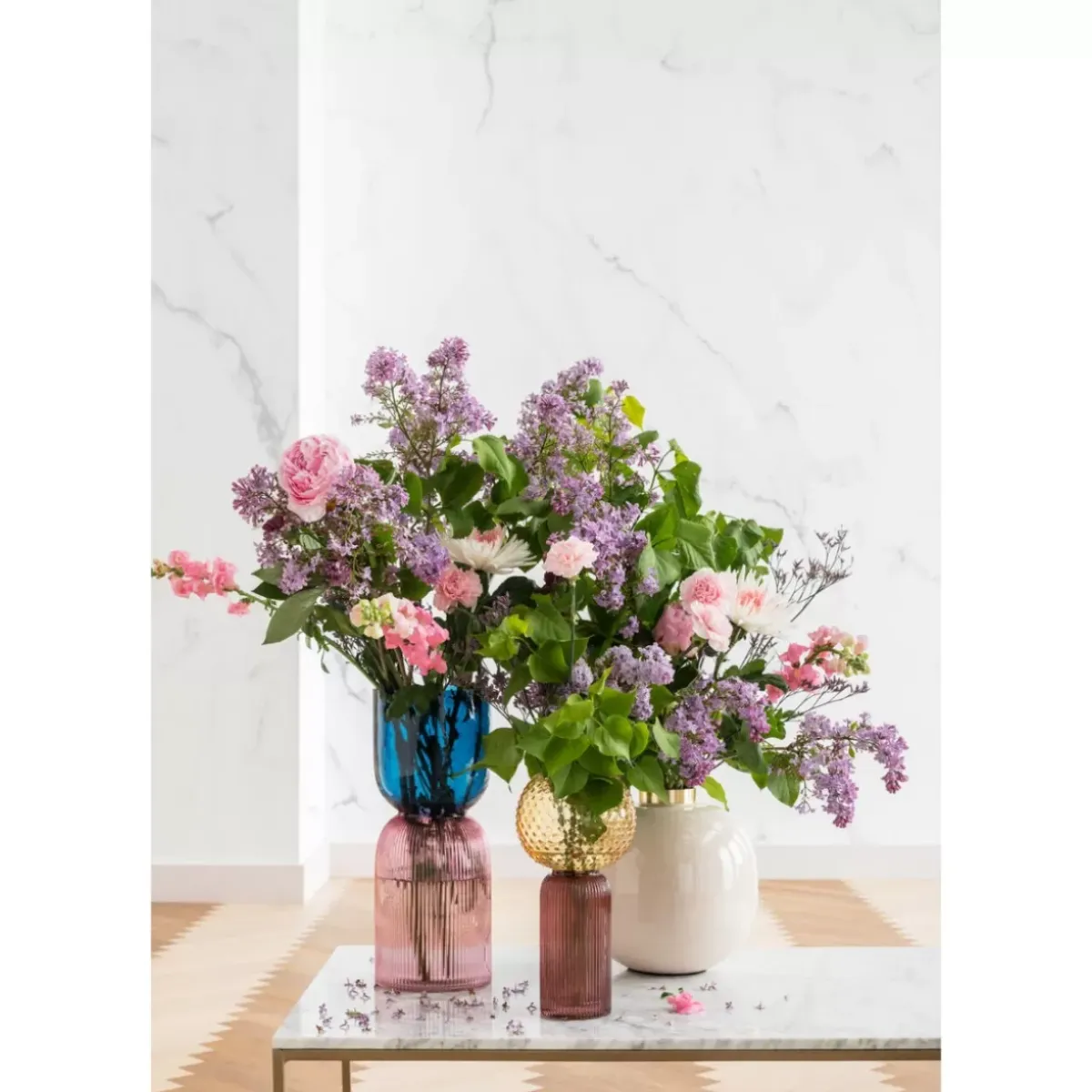 New Vase Marvelous Duo Blau Lila 40Cm Vasen