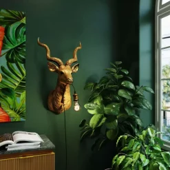 Online Wandleuchte Animal Goat Gold 45X74Cm Wandleuchten