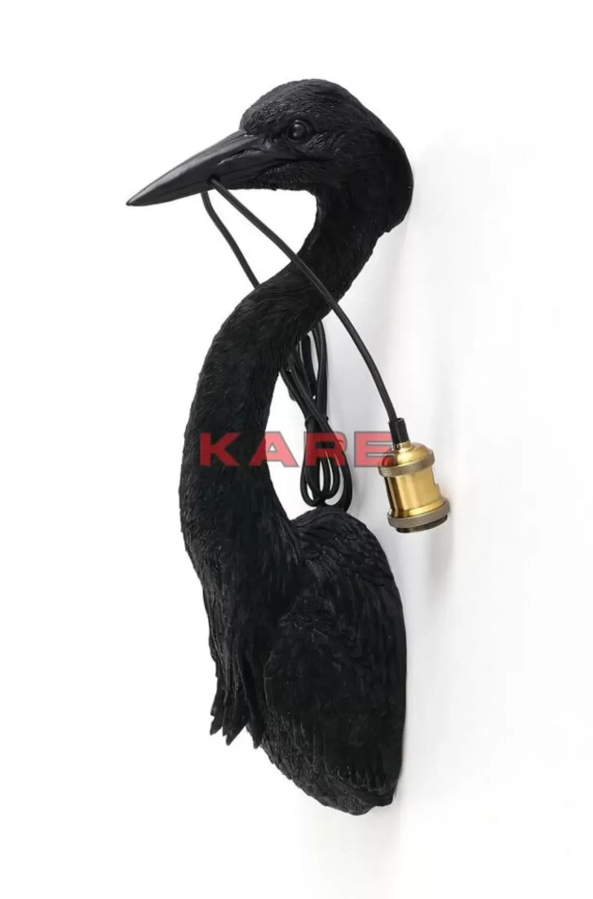 New Wandleuchte Animal Heron Schwarz 26X62Cm Wandleuchten