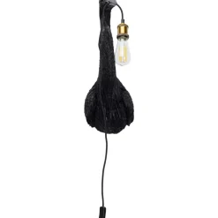 New Wandleuchte Animal Heron Schwarz 26X62Cm Wandleuchten