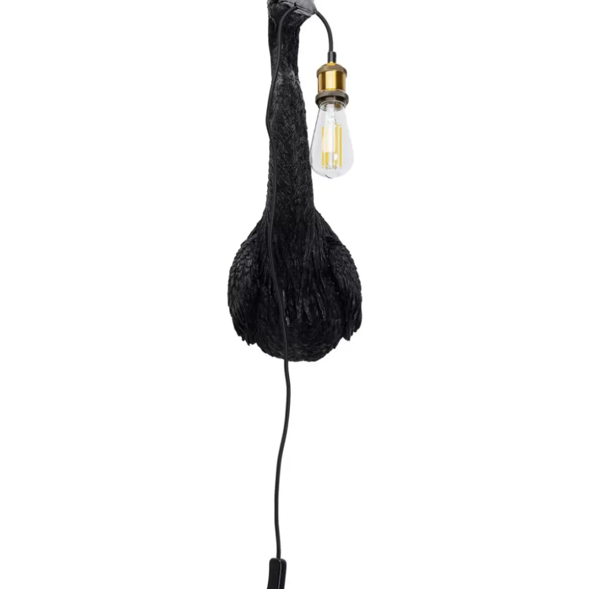New Wandleuchte Animal Heron Schwarz 26X62Cm Wandleuchten