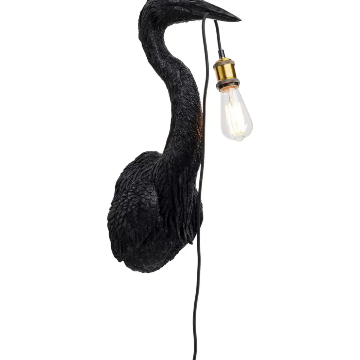 New Wandleuchte Animal Heron Schwarz 26X62Cm Wandleuchten