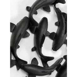 Hot Wandobjekt School Of Koi Schwarz O160Cm Bilder