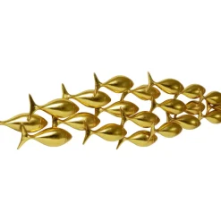 Discount Wandobjekt School Of Tuna Gold 181X41Cm Bilder