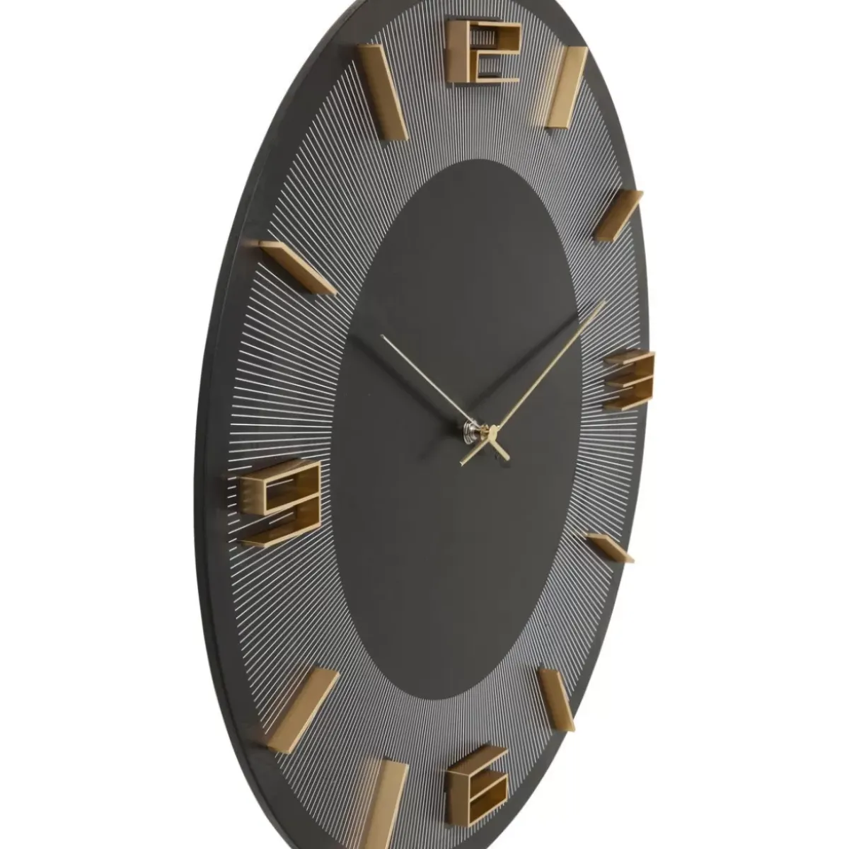New Wanduhr Leonardo Schwarz/Gold 50 Uhren