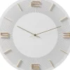 Online Wanduhr Leonardo Weis/Gold Uhren