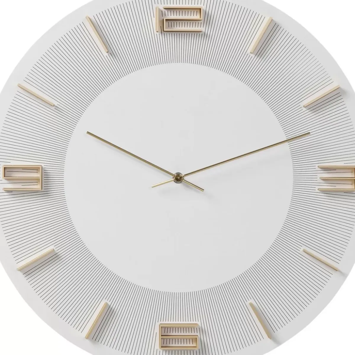 Online Wanduhr Leonardo Weis/Gold Uhren
