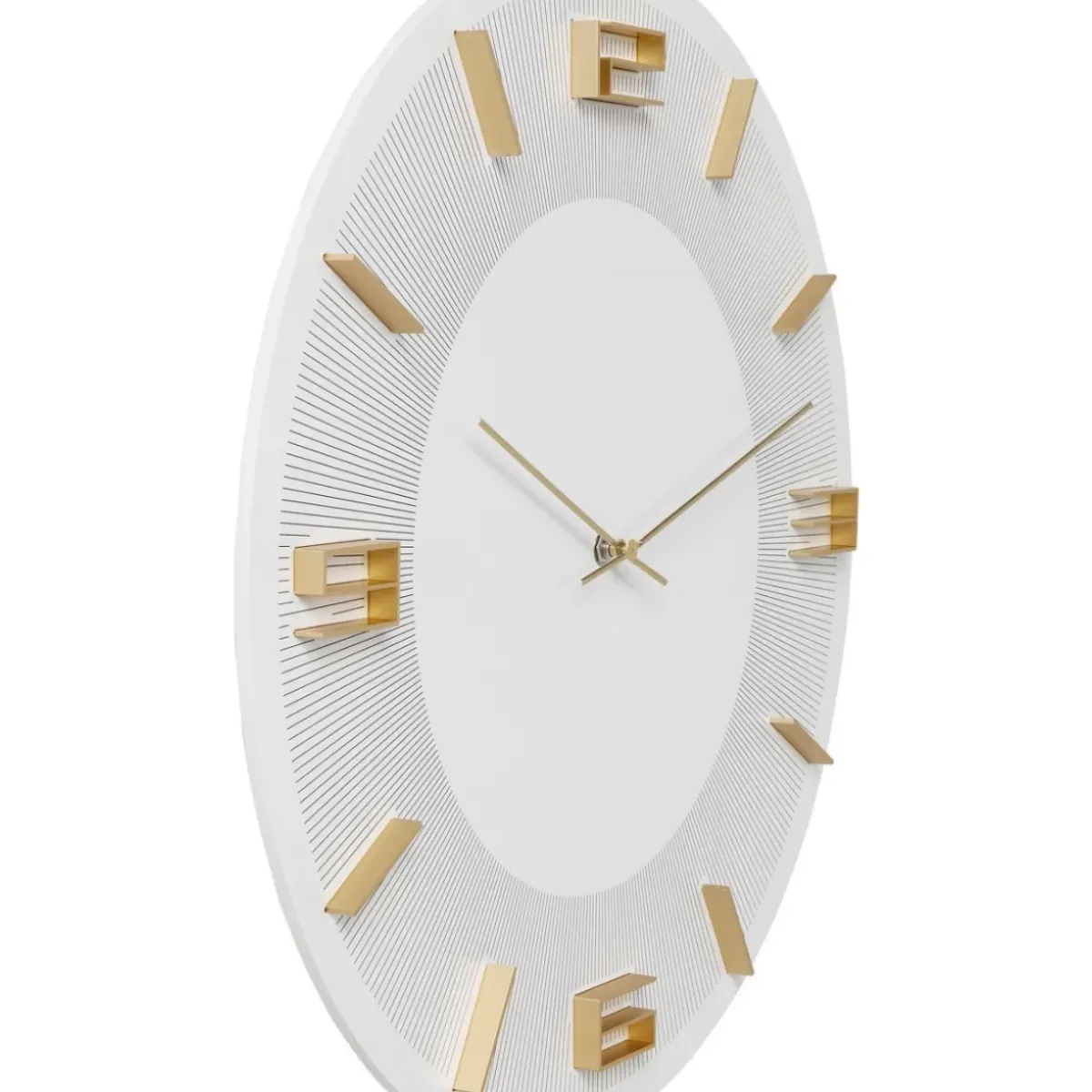 Online Wanduhr Leonardo Weis/Gold Uhren