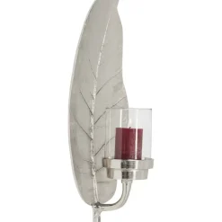 Clearance Windlicht Leaf Silber Kerzenständer & Laternen