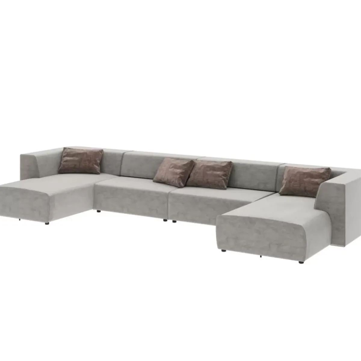 Best Wohnlandschaft Infinity Malibu Grau 434Cm Sofas & Couches